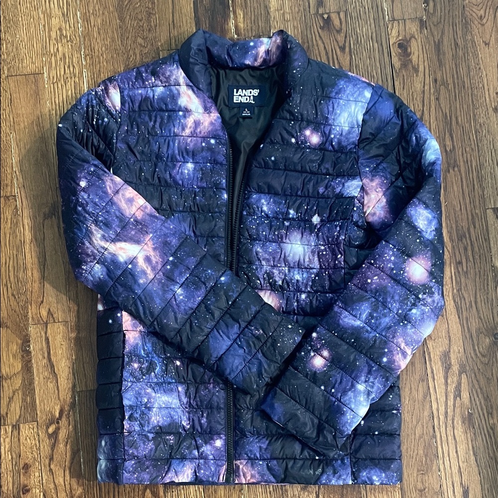 Lands' End Cosmic Print Quilted Jacket